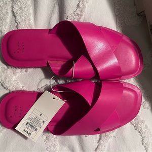 Hot pink sandals . Brand new In box. Size 9.